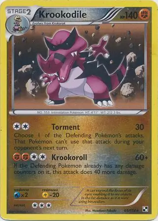 Krookodile Reverse Holo 65 Normal