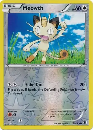 Meowth Reverse Holo 106