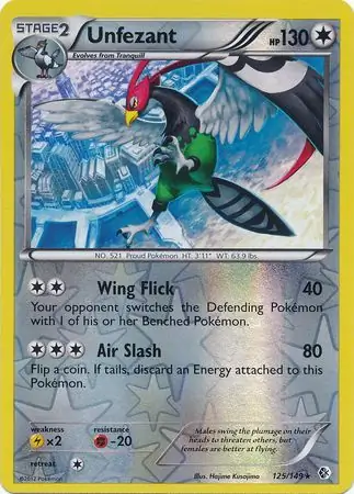 Unfezant Reverse Holo 125