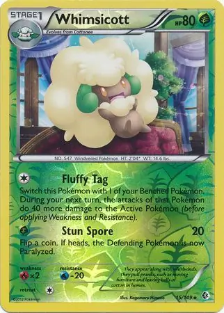 Whimsicott Reverse Holo 15