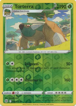 Torterra Reverse Holo 008