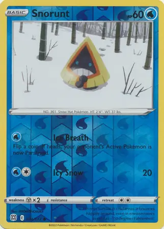 Snorunt Reverse Holo 034
