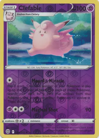 Clefable Reverse Holo 054