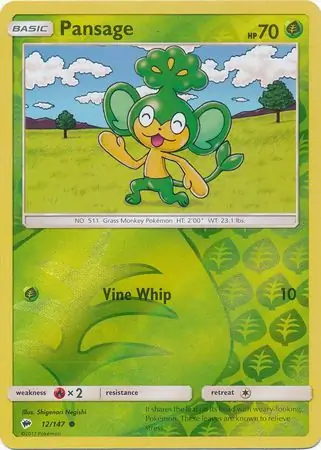 Pansage Reverse Holo 12 Normal