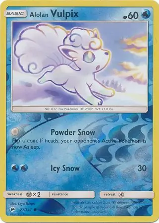 Alolan Vulpix Reverse Holo 27