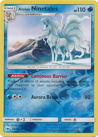 Alolan Ninetales Reverse Holo 28 Normal