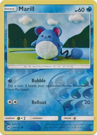 Marill Reverse Holo 34 Normal