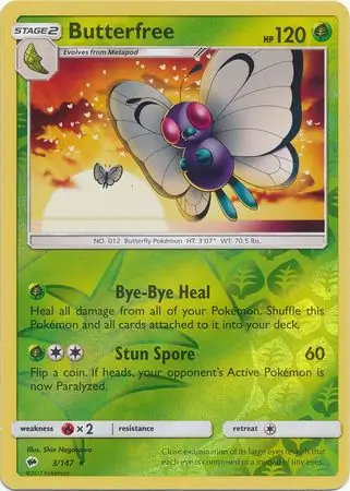 Butterfree Reverse Holo 3 Normal