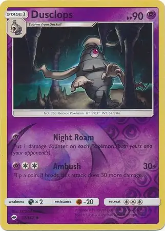 Dusclops Reverse Holo 52 Normal