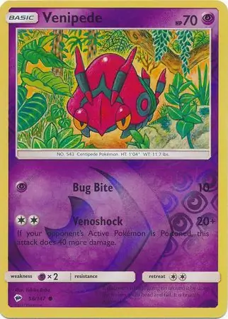 Venipede Reverse Holo 56 Normal
