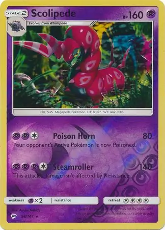 Scolipede Reverse Holo 58