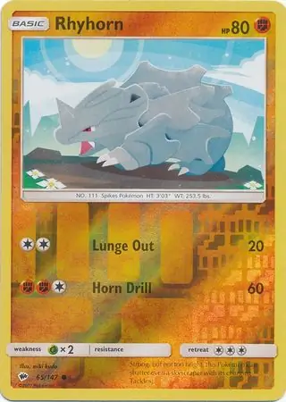 Rhyhorn Reverse Holo 65 Normal