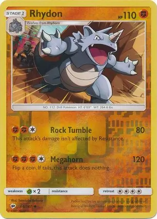 Rhydon Reverse Holo 66 Normal