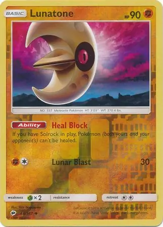 Lunatone Reverse Holo 68