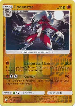 Lycanroc Reverse Holo 75 Normal