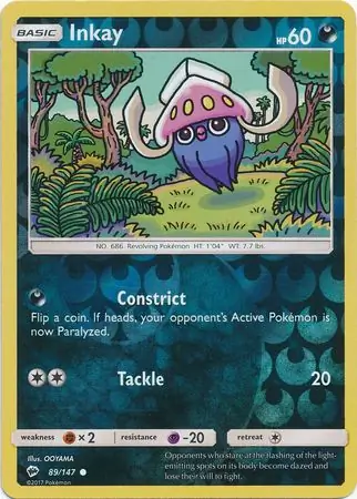 Inkay Reverse Holo 89 Normal