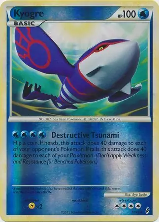 Kyogre Reverse Holo 12 Normal
