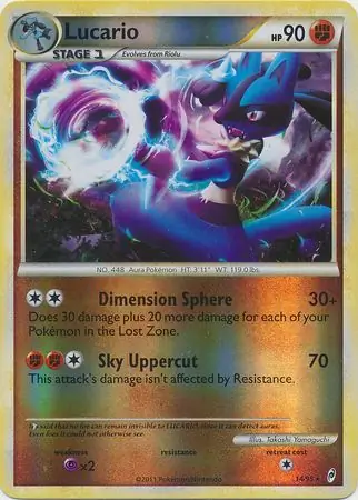 Lucario Reverse Holo 14 Normal