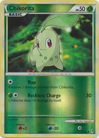 Chikorita Reverse Holo 53 Normal