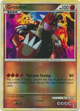 Groudon Reverse Holo 6 Normal