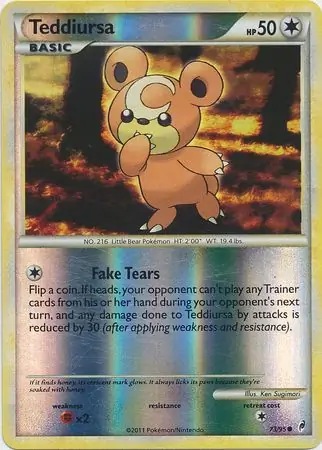 Teddiursa Reverse Holo 73 Normal