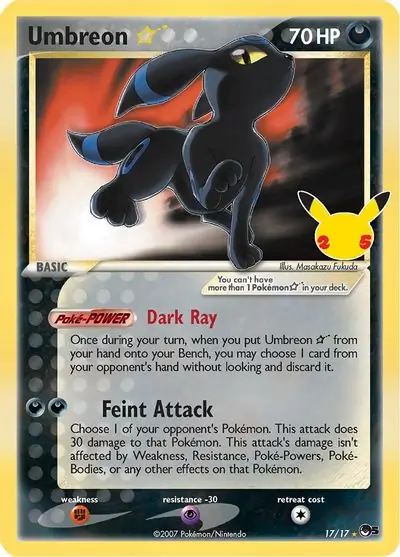 Umbreon Gold Star 17