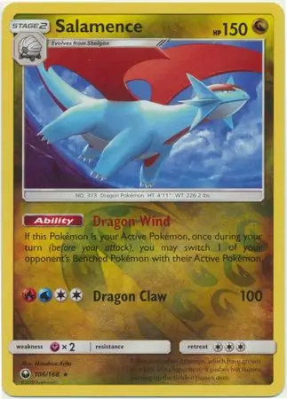 Salamence Reverse Holo 106 Normal