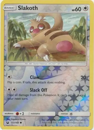 Slakoth Reverse Holo 113 Normal