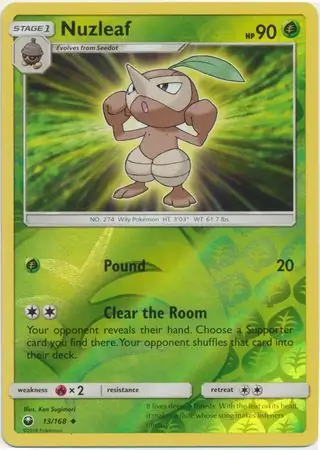 Nuzleaf Reverse Holo 13 Normal