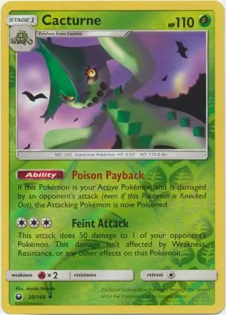 Cacturne Reverse Holo 20 Normal