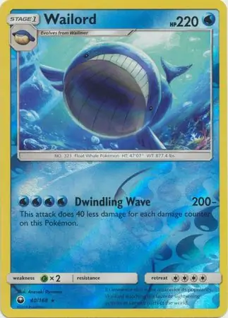 Wailord Reverse Holo 40 Normal
