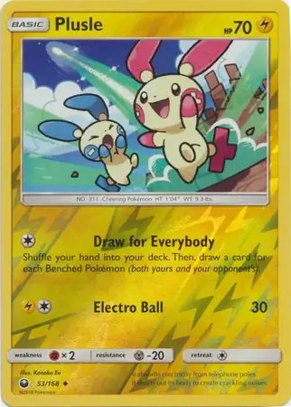 Plusle Reverse Holo 53 Normal
