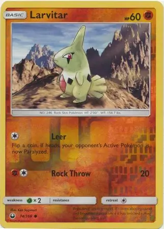 Larvitar Reverse Holo 74 Normal