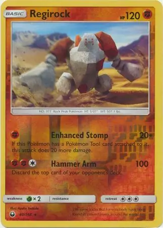 Regirock Reverse Holo 80 Normal