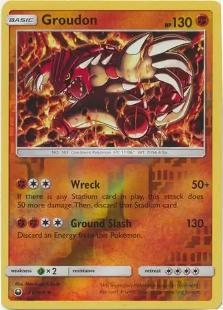 Groudon Reverse Holo 81 Normal