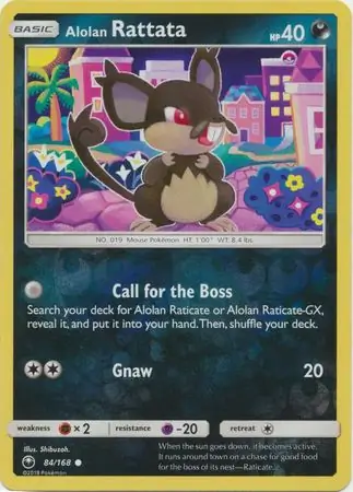 Alolan Rattata Reverse Holo 84 Normal