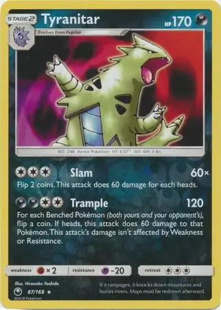 Tyranitar Reverse Holo 87 Normal