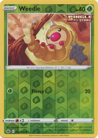 Weedle Reverse Holo 001 Normal