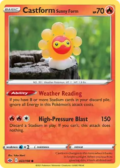 Castform Sunny Form 022 Normal