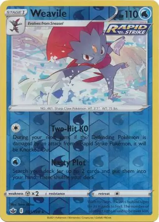 Weavile Reverse Holo 031 Normal