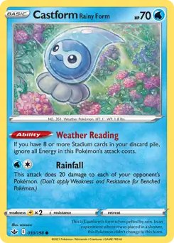 Castform Rainy Form 033 Normal