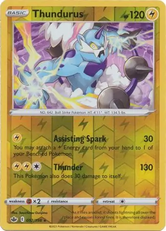 Thundurus Reverse Holo 052 Normal