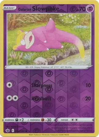 Galarian Slowpoke Reverse Holo 054 Normal