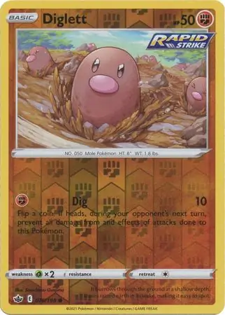 Diglett Reverse Holo 076 Normal