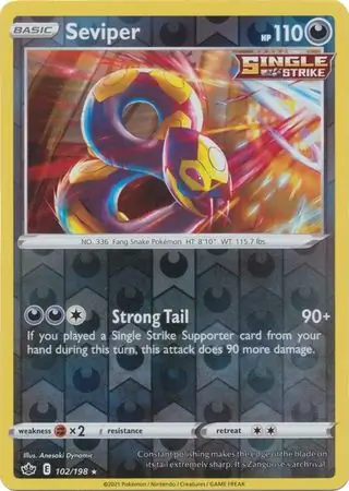 Seviper Reverse Holo 102 Normal
