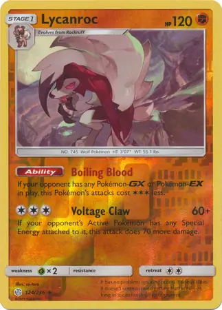 Lycanroc Reverse Holo 124