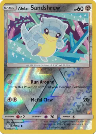 Alolan Sandshrew Reverse Holo 137 Normal
