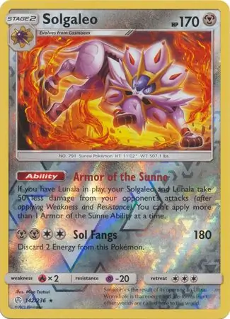 Solgaleo Reverse Holo 142 Normal