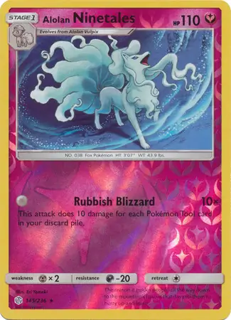 Alolan Ninetales Reverse Holo 145 Normal