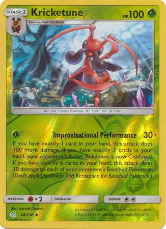 Kricketune Reverse Holo 14 Normal